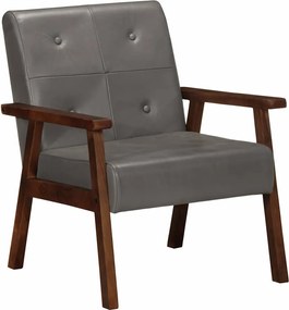 vidaXL Fotoliu, gri, piele naturală