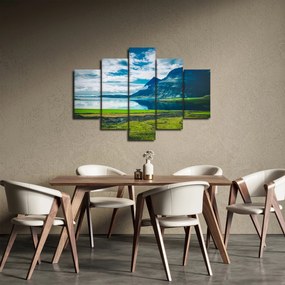 Tablou cu lac și munți (150x105 cm)