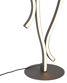 Lampă de podea de design neagră incl. LED cu dimmer - Ying