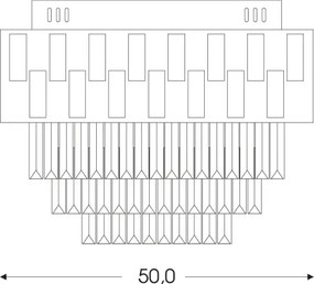 BRILAGI - Corp de iluminat de tavan AURELIA 5xE14/40W/230V diam. 50 cm auriu