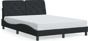 vidaXL Cadru de pat fără saltea, negru, 120x200 cm, catifea