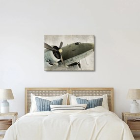 Tablou - Avion vechi cu elice (70x50 cm)