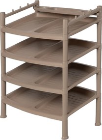 Raft pentru pantofi 4 etaje Brown 52 x 34 x 67 cm