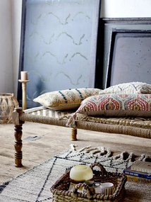 Covor rustic din bumbac cu model țesut, culoare natur, 180×120 cm, „Yuki”