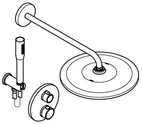 GROHE GROHTHERM SMARTCONTROL 34880000 - Baterie de duș încastrată, statică, crom