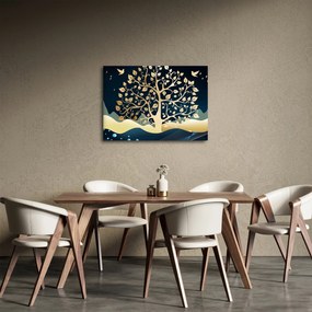 Tablou cu copac auriu (70x50 cm)