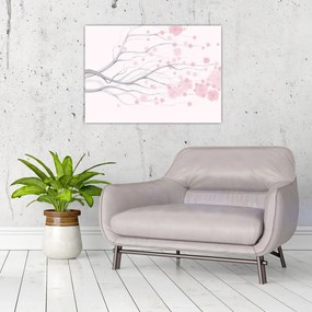 Tablou - Flori roz (70x50 cm)