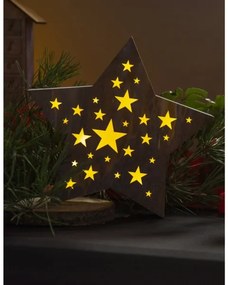 Decorațiune LED de Crăciun Retlux LED/2xAAA lemn stea