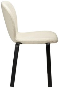 Scaun de dining crem tapițat Heap – DAN-FORM Denmark