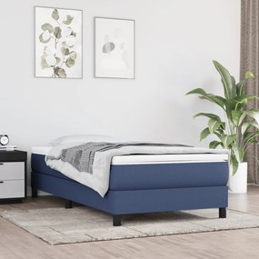 347680 vidaXL Saltea de pat cu arcuri, albastru, 80x200x20 cm, textil