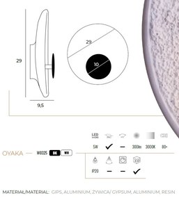 Aplica de perete LED design modern OYAKA
