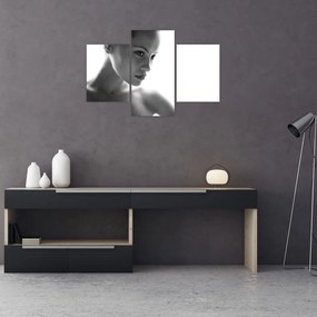 Tablou - Portretul femeii, alb- negru (90x60 cm)