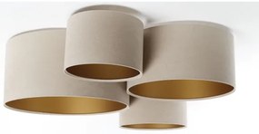 Plafonieră SPACE 4xE27/60W/230V bej/auriu