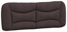 374579 vidaXL Pernă pentru tăblie de pat maro închis, 140 cm, material textil