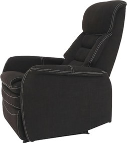 Fotoliu pentru relaxare, material textil ciocolatiu, KOMFY