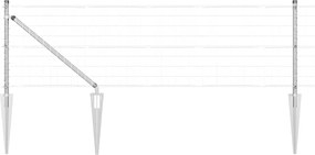 vidaXL Gard cu Stâlp Argintiu 0,6 x 10 m Oțel