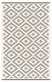 Covor reversibil potrivit și pentru exterior Green Decore Nirvana, 120 x 180 cm, alb - bej