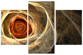 Tablou - Trandafiri abstracți în culori aprinse (90x60 cm)