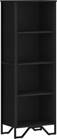 vidaXL Bibliotecă, negru, 50x31x137,5 cm, lemn prelucrat