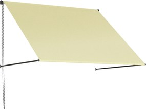 Outsunny Copertină retractabilă manuală înclinare reglabilă 150 x 116 cm protecție UV aluminiu poliester crem | Aosom Romania
