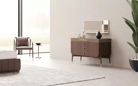 Comodă lemn masiv cu sertare Capella, 123 × 56 × 82 cm