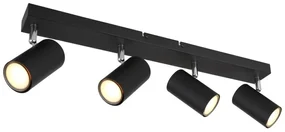 Plafoniera cu 4 spoturi directionabile design modern ROBBY negru mat