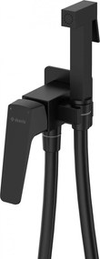 Baterie bideu incastrata cu para de dus, negru, Deante Blur Negru