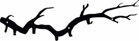 Cuier BOUGH, negru, metal, 87x2x22 cm