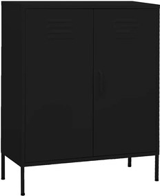 vidaXL Dulap de depozitare, negru, 80x35x101,5 cm, oțel