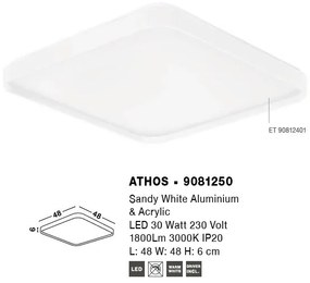 Plafoniera LED design minimal ATHOS 48x48cm