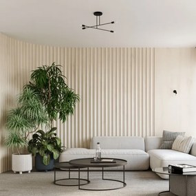 Lustră pe tijă Sollux SL.1451 NORAH 4xE27/15W/230V negru