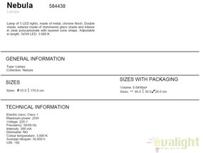 Lustra LED design modern cu 5 pendule Nebula SV-584438
