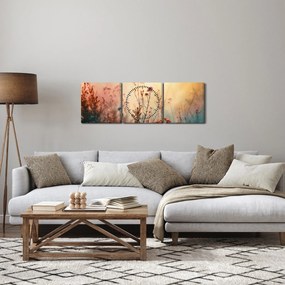 Tablou - Flori sălbatice (cu ceas) (90x30 cm)