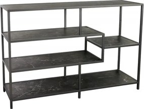 Raft design industrial Slim Line 115x80cm, negru