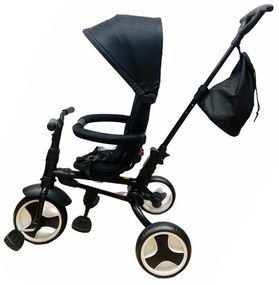 Tricicleta pliabila cu pozitie de somn si scaun rotativ, 1-4 ani, Negru - TMR-40-negru