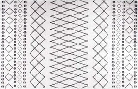 vidaXL Covor lavabil, negru și alb, 80x150 cm