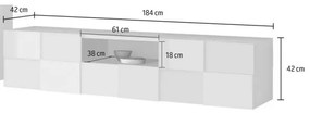 Comodă TV SERIAN, albă