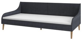 247029 vidaXL Cadru pat de zi canapea, gri închis, material textil