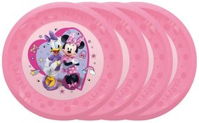 Disney Minnie Junior set de 4 farfurii plate de plastic premium micro, 21 cm