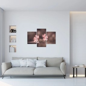 Tablou cu floare roz (90x60 cm)