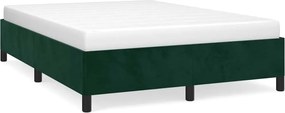 vidaXL Cadru de pat fără saltea, verde închis, 140x190 cm, catifea