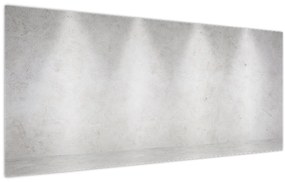Tablou - Perete de beton cu lumini (120x50 cm)
