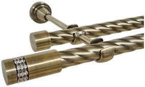 Galerie TWIST dubla XANTOS fara inele 19/19 mm - aur antic (Alege marime: 360 cm)