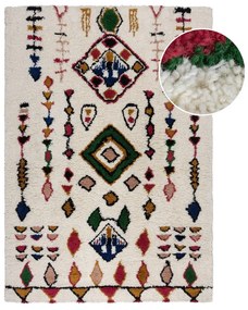 Covor crem țesut manual din lână 200x290 cm Moroccan Fes – Flair Rugs