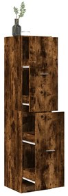 vidaXL Dulap de farmacie stejar fumuriu, 40x41x174,5cm, lemn prelucrat