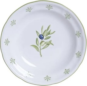 Farfurie adânca stil Mediterraneean verde , din portelan , "Oliv"