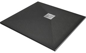 Mexen Stone+ Cădiță de duș compozit pătrată 90 x 90 cm, Antracit - 44719090