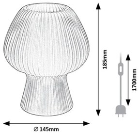 Veioza/Lampa de masa decorativa, Vinelle fumurie