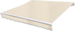 vidaXL Copertină pliabilă motorizată, 400 cm, crem