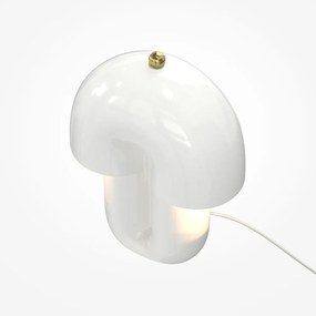 Veioza decorativa LED din ceramica Hope alb lucios